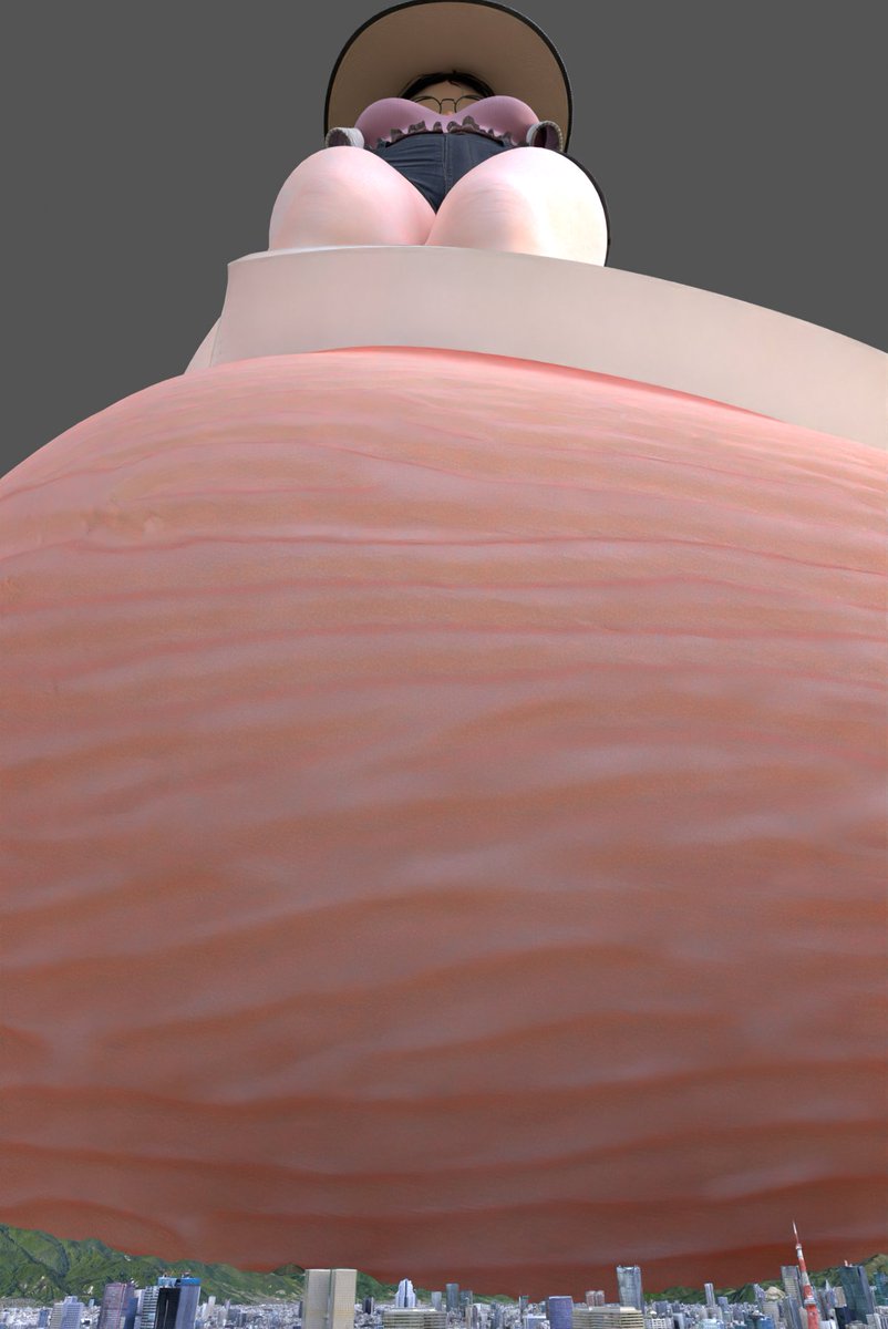 Alright, I've decided! 
This will be her final size.

Her big toe spans 3-4 cities alone.  
Pretty big for a first time! Not that we particularly mind, amirite?! 👀

The block-out of the animation is already done. Will start working on the full thing now on~