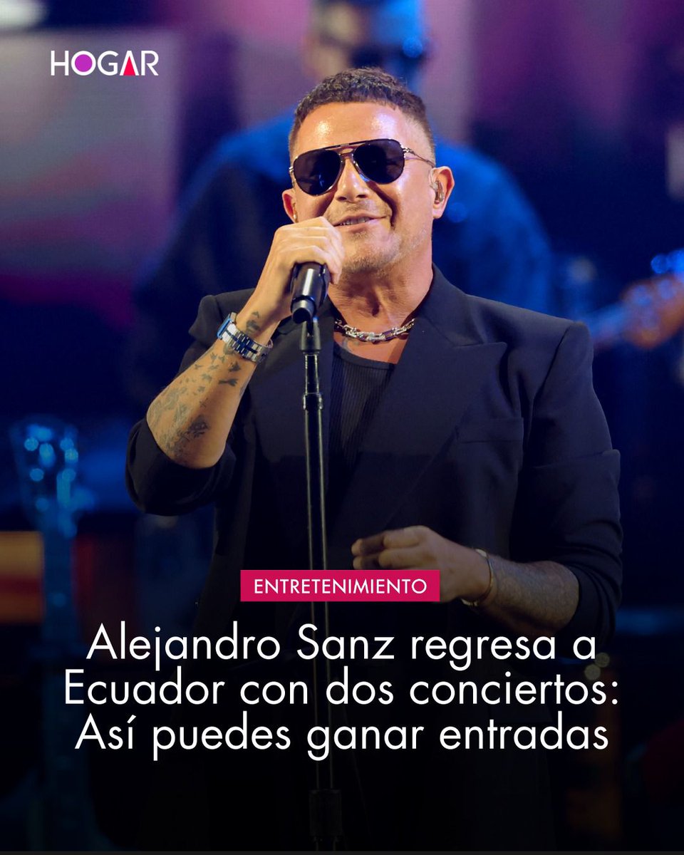 🎶 ¡La espera termina! Alejandro Sanz llega a Ecuador con su gira '¿Y Ahora Qué?' y se presentará en Quito y Guayaquil. Te contamos cómo puedes ganar dos entradas para el show 👉🏻 v.vistazo.com/4arBum4
