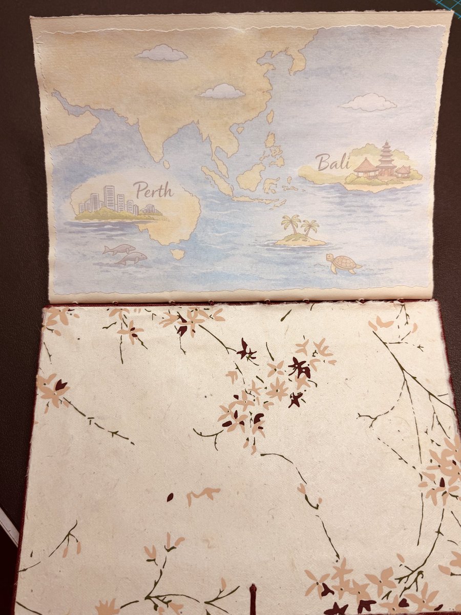 BassBaylis's tweet image. My wife has made another Coptic stamp book for our upcoming trip to Japan, Australia and Bali. She’s incredibly talented. 
#bookbinding #handmade #crafting