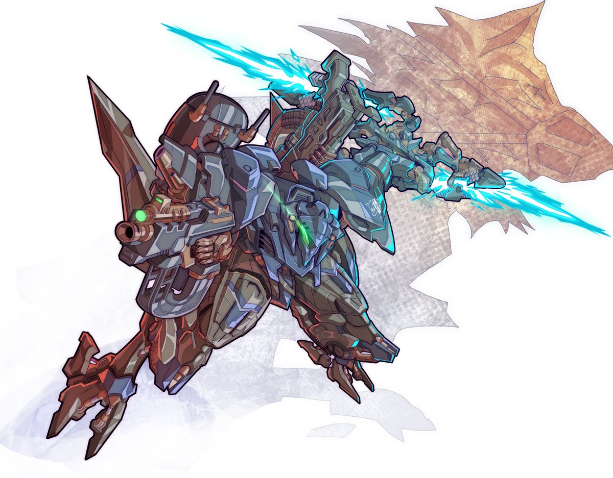 「AC6よりV.Ⅳラスティ機 スティールヘイズ #AC6 #アーマードコア6」|ラムネ粒のイラスト
