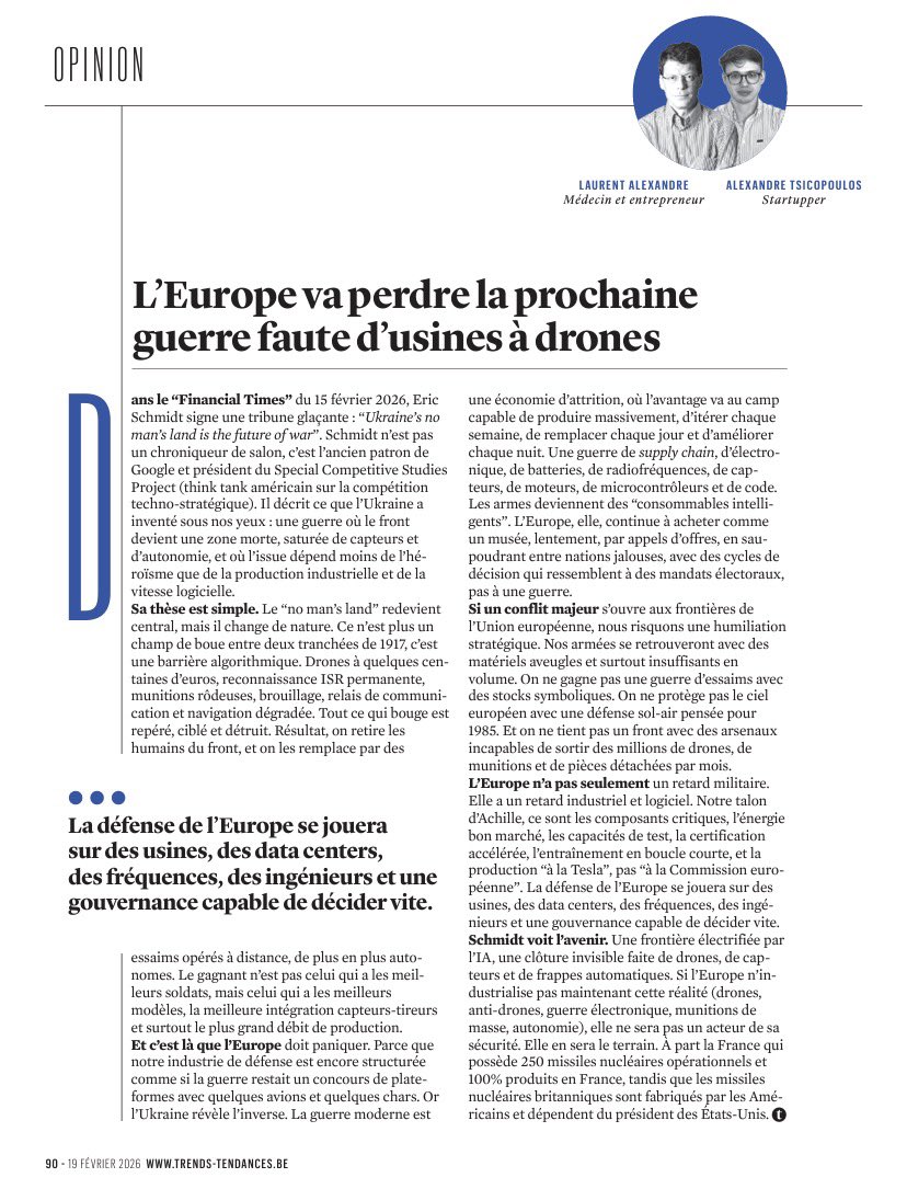 EVANVAERENBERGH's tweet photo. #ENERGIE

Une armée sans énergie pilotable est une illusion.

Une industrie sans électricité stable devient un souvenir.

Un pays qui renonce à ses capacités pilotables de production d’énergie affaiblit sa souveraineté stratégique.

La guerre moderne ne se gagne pas seulement sur le terrain.

Elle se gagne dans les usines, les data centers et les réseaux électriques.

L’énergie n’est pas un débat symbolique.

C’est une infrastructure de puissance et un moyen préventif de survie.
