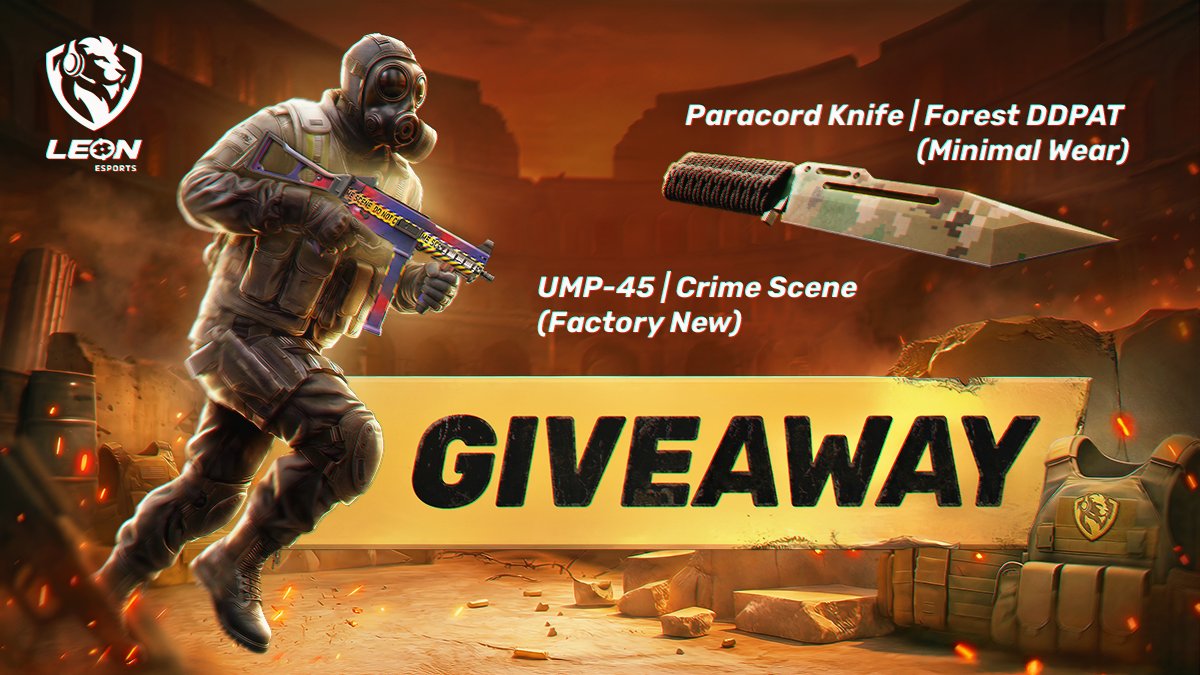 🔥 Giveaway time 🔥

Win UMP-45 | Crime Scene (FN) + Paracord Knife | Forest DDPAT (MW)!

Follow <a href="/rmnimperiumcup/">ROMAN Imperium Cup</a> &amp; <a href="/LeonBet_Esports/">LeonBet Esports</a> to enter 📩

GL HF 🤞