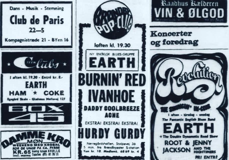 February 17, 18 &amp; 19, 1969
Earth in Copenhagen, Denmark