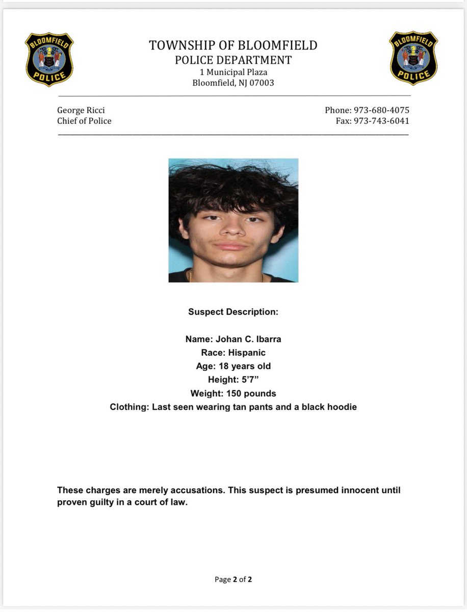 Bloomfield Police Department tweet media