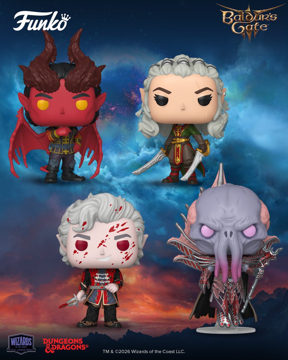 I guess you could say we’re on a roll! 🎲 New collectibles from Baldur’s Gate III are on the way.

bit.ly/4aEoqbC

#Funko #FunkoPOP #BaldursGateIII