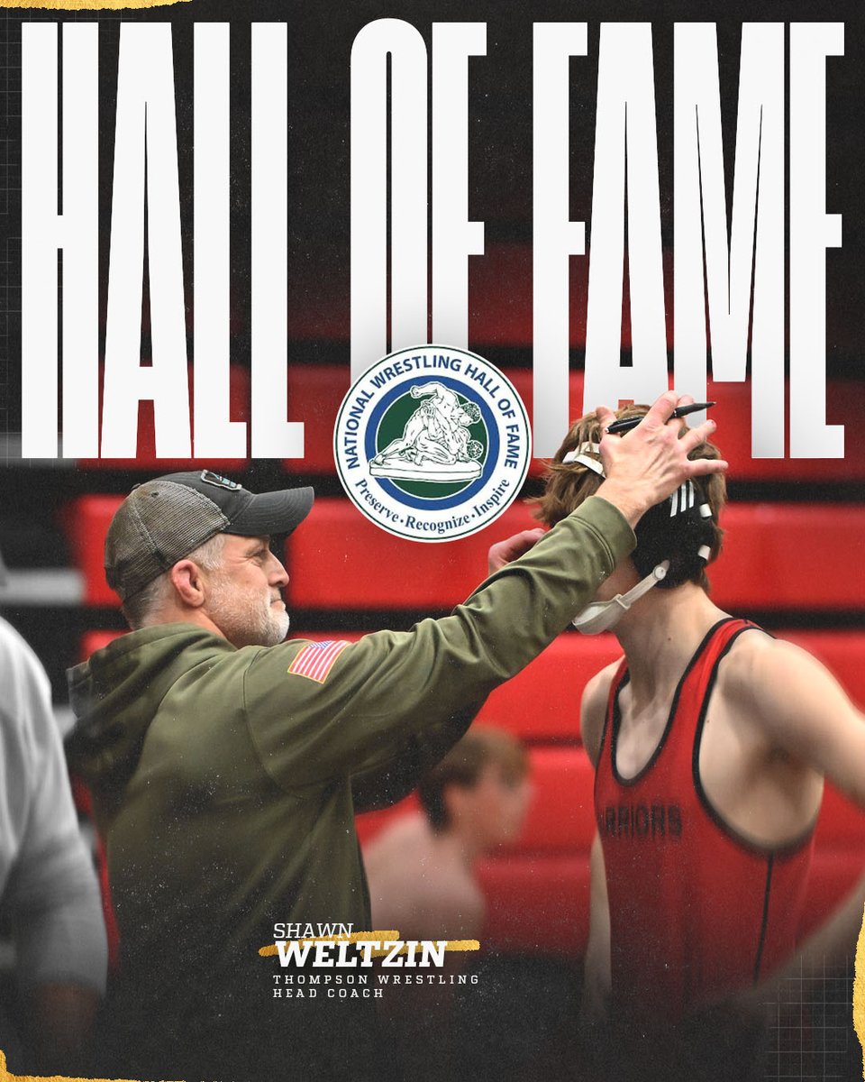 Congratulations Coach Shawn Weltzin. Coach Weltzin was recently recognized as a National Wrestling Hall of Fame inductee for the State of Alabama. Coach Weltzin's career has certainly been one worthy of Hall of Fame recognition. Congratulations again and Go Warriors!