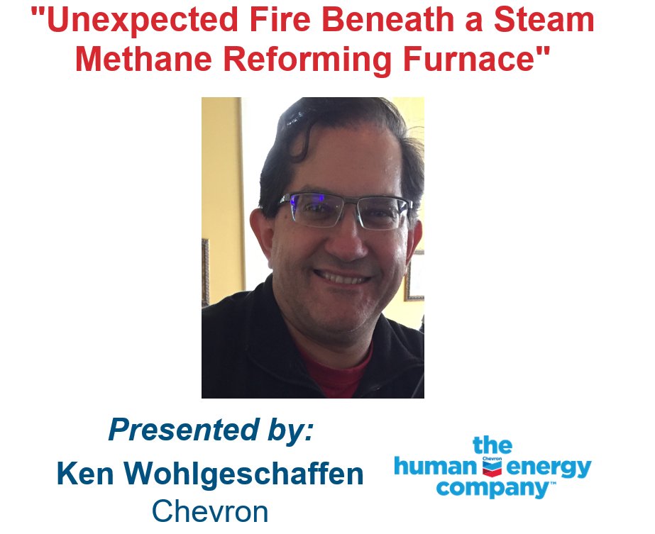 On Thursday, February 19th, IPEIA’s Program Committee is proud to present Ken Wohlgeschaffen from Chevron with his webinar presentation, "Unexpected Fire Beneath a Steam Methane Reforming Furnace"!

ipeia.com/ipeia-webinars
#IPEIA #Webinar #Chevron