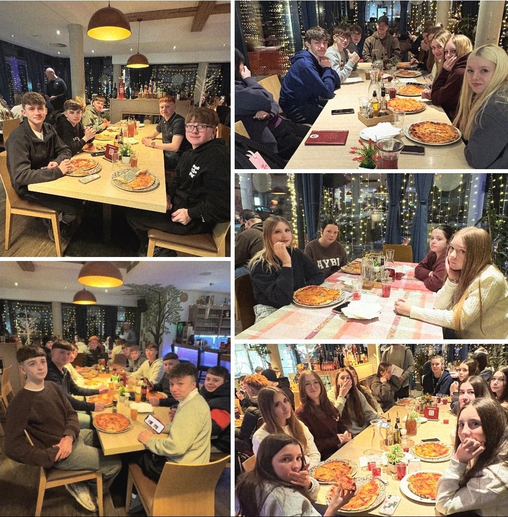 IDS3to18's tweet photo. Our students took on new longer slopes today and absolutely nailed it! 💪⛷️

What better way to celebrate than with some well-earned pizza🍕🎉

Da iawn pawb! 👏
#EverypupilEveryopportunityEveryday #theIDSway https://t.co/kjyYWQ1bDt