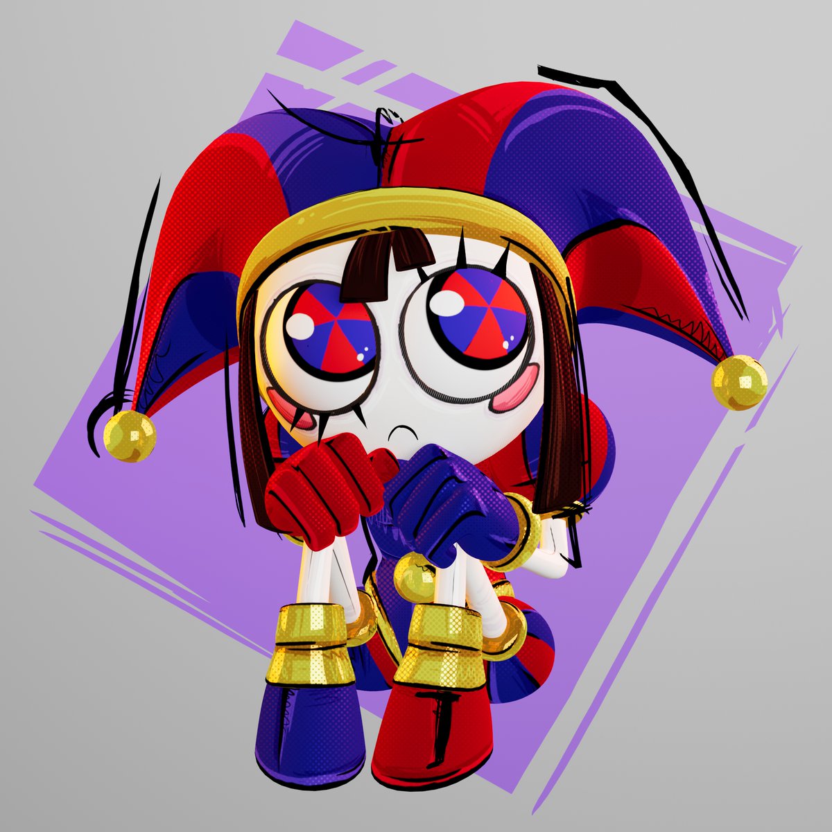Ga33oART's tweet photo. Pomni - 3D Model  (AGAIN)

Another renders of pomni in my own style. So, I hope you like it, and thanks for your time! If you're interested for art like this, you can contact me through VGen (Link in Bio)

#animation #TADC #Pomni #pomnitadc #3dart #art #modeling https://t.co/ZO7IGzDyBD