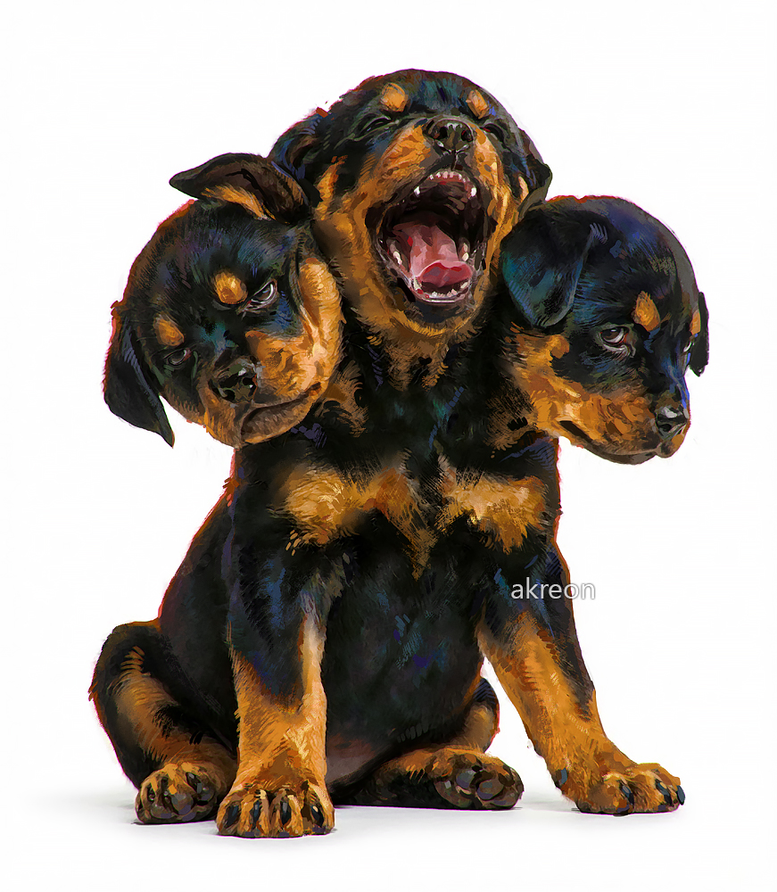 I decided to remake my Cerberus puppy.