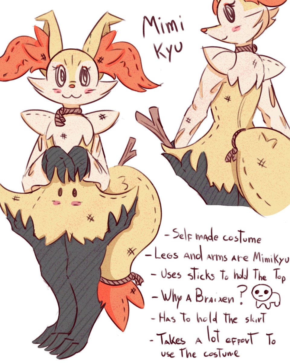 Se1tDraws's tweet image. Mimi the Braixen!