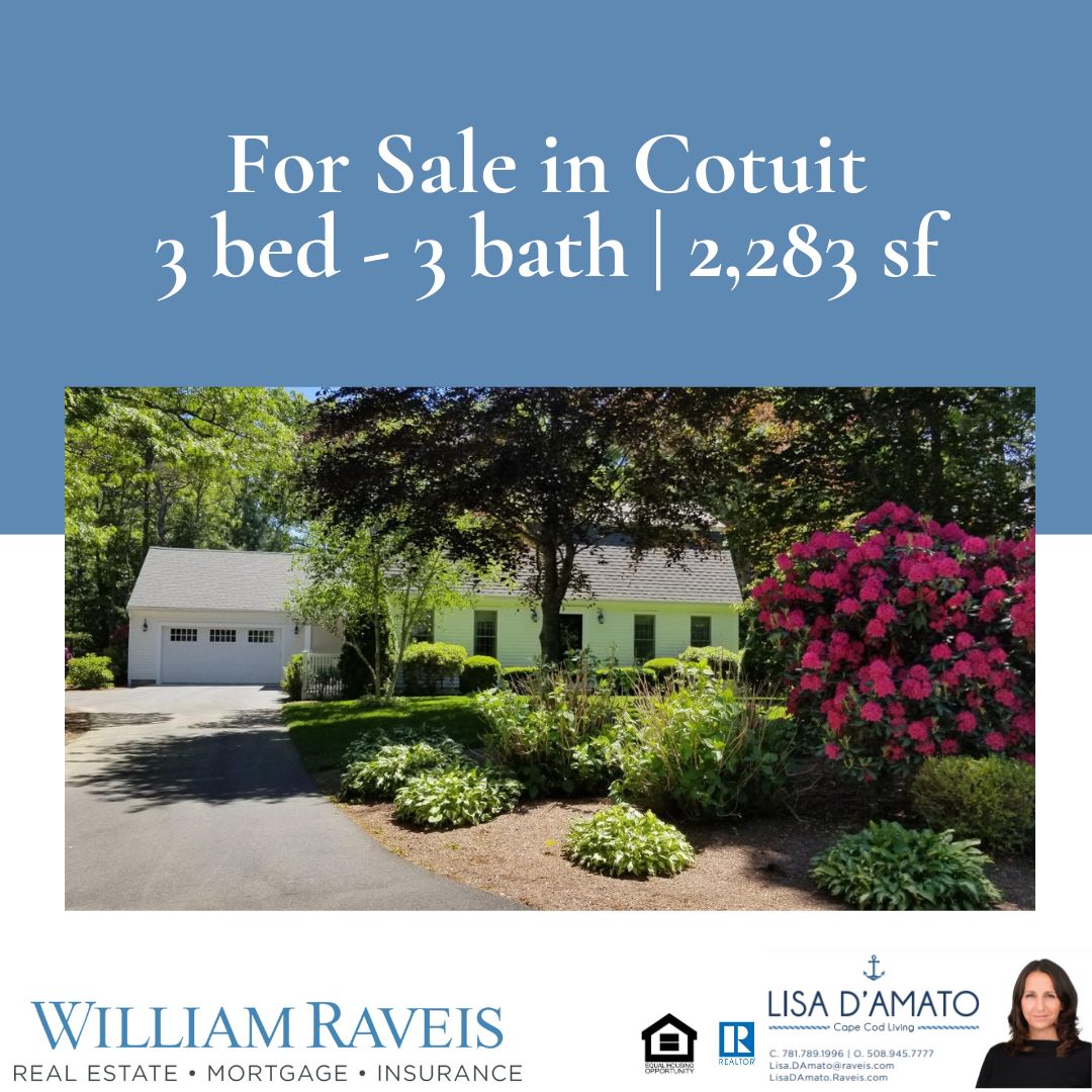 LisaDAmatoKW's tweet image. 🏡New Listing | Cotuit, MA
85 Clamshell Cove Rd
3 bed | 3 bath | 2,283 SF

First-floor primary suite, flexible layout, generator, and prime location near beaches and trails.

Open House Feb 21 | 12–2 PM

#CapeCod #CapeCodRealEstate #CapeCodHomes #MaRealEstate #CapeCodLiving