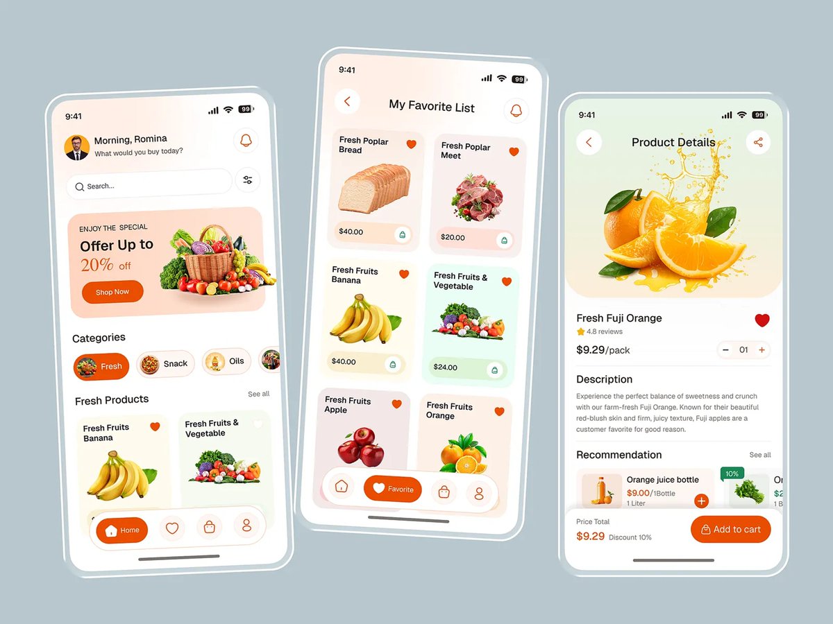 Fresh Grocery Mobile App
Let’s connect and collaborate 👇

📲 Telegram: t.me/mamun9940

📧 Email: mamunahamed9940@gmail.com

💬 WhatsApp: wa.me/8801776701998