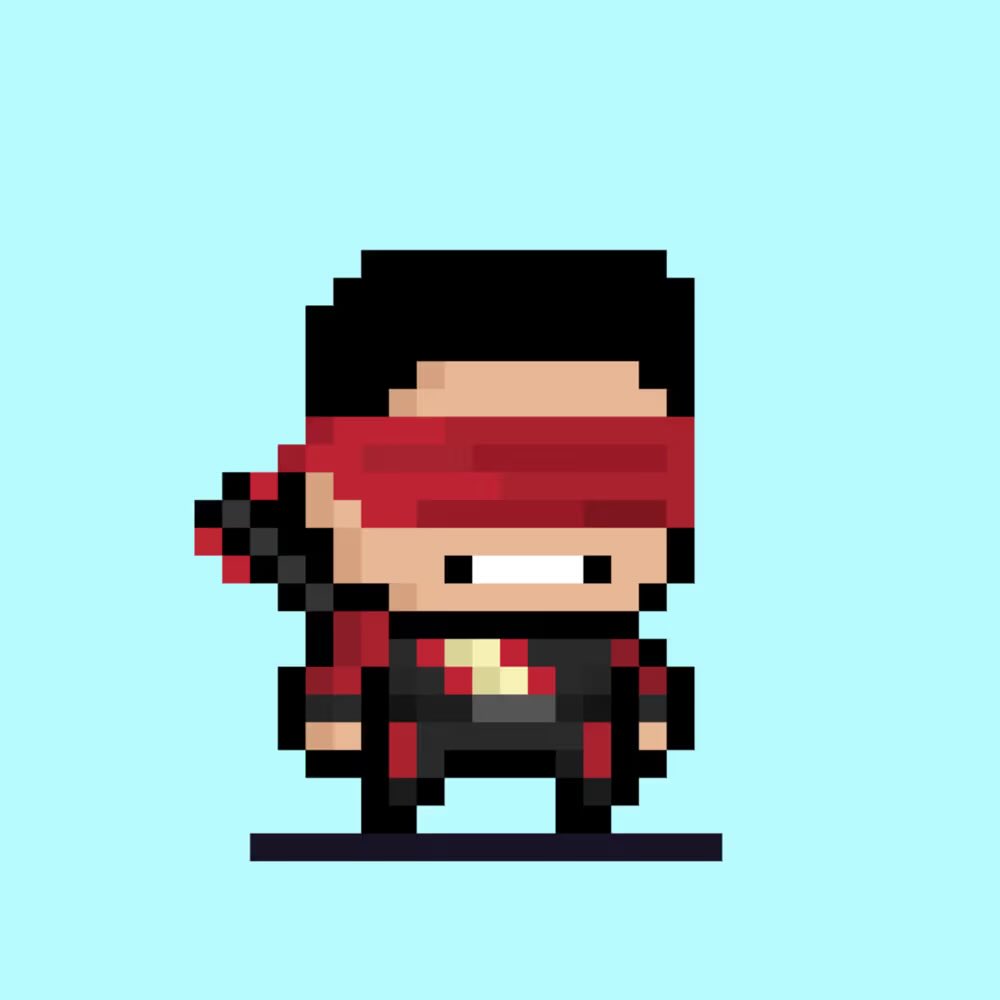 LilMatesPlace's tweet photo. Blindfold on. Signal clear. 🗡️ Warrior-tier rarity detected.
 Miss this mint — and you’ll never sense it again. Fatality recorded.

#nft #NFTs #NFTCommunity #NFTCollection #NFTCollections #NFTGaming #mortalkombat 
#kenshi #pixelart https://t.co/Ss4eSn1zEB