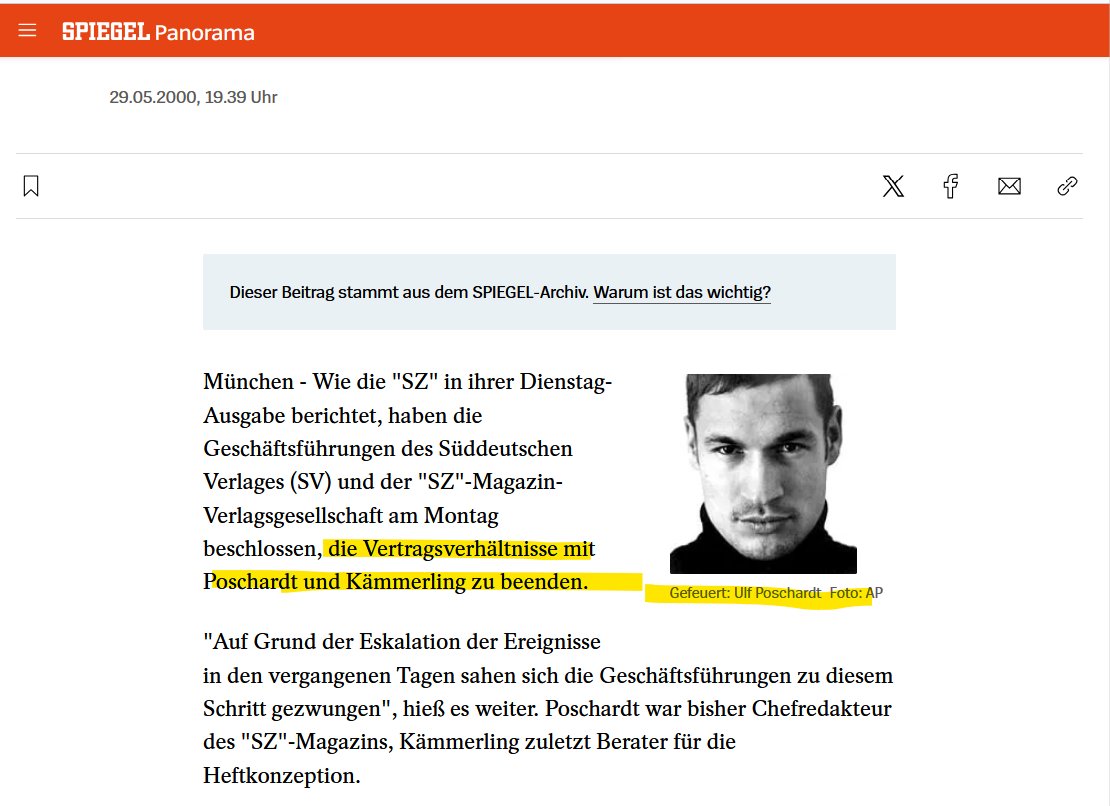 wenig_worte's tweet photo. Und wer sollte sich besser über Fälschungen, Lügen, Täuschungen und dessen "Übersehen" durch den Verantwortlichen auskennen als Poschardt - wenn man es wohlwollend als Fehler interpretieren will. https://t.co/LINHpc26S7