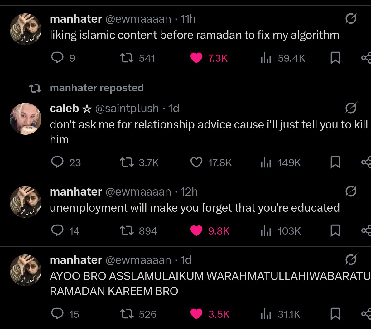 ehwhatevertf's tweet photo. @ewmaaaan 3 Bangers in a Row zamn
Ramzan ki barkat https://t.co/f6KtZMTP44