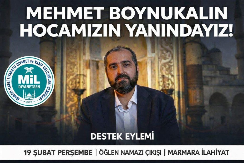 Mil-Diyanet Sen olarak, Marmara Üniversitesi öğrencileri tarafından Prof. Dr. Mehmet Boynukalın hocamıza yönelik başlatılan linç kampanyasını ve hedef gösterilmesini asla kabul etmiyoruz.

Üniversiteler; ilmin, fikir özgürlüğünün ve çoğulculuğun mekânıdır. Bir akademisyenin