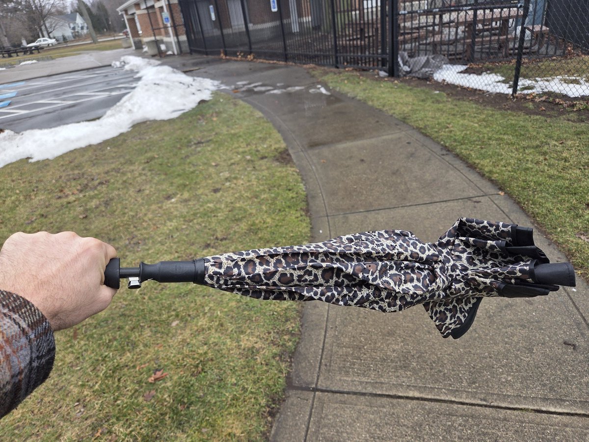 Gal Umbrella for lunch walk
