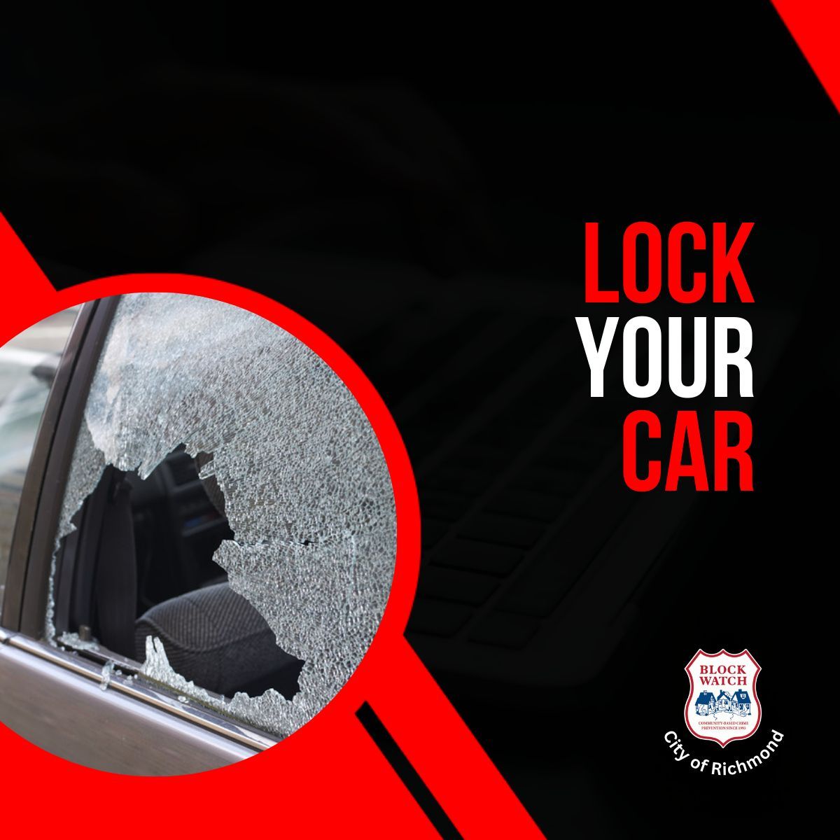 RmdBlockWatch's tweet image. Before arriving at your destination, be sure to secure your items in the trunk of your car. Thieves often watch busy parking lots for valuables.