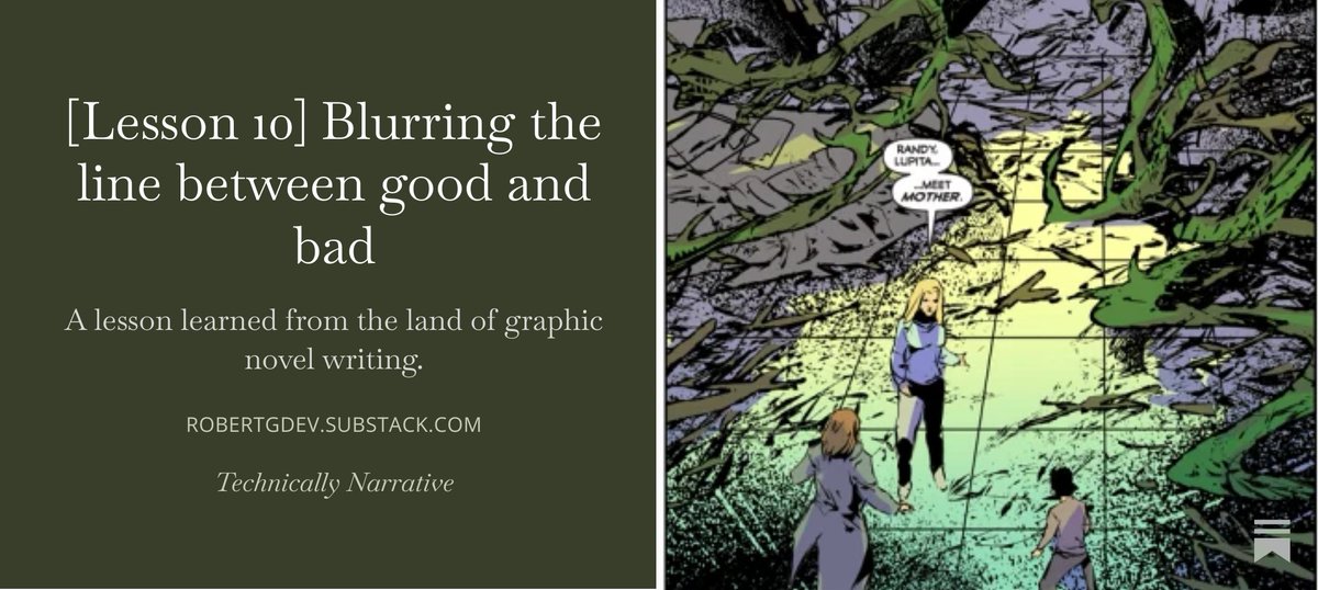 Writing my debut graphic novel was a ton of work so I have a substack to share 11 lessons I learned about writing fiction.

❗Because sometimes, playing it "safe" with your heroic characters is exactly what's keeping your story world from evolving into a place readers want to