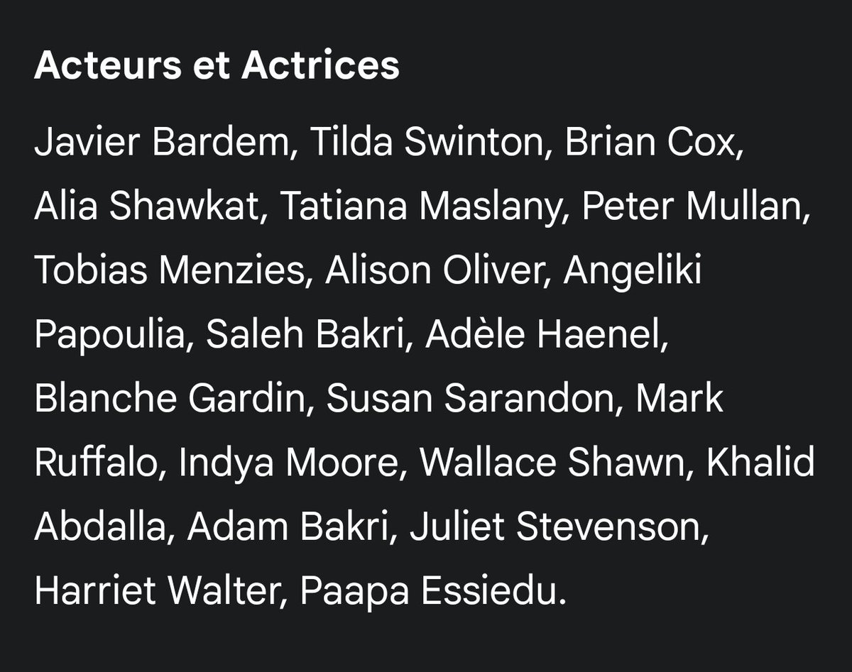 Alors Ruffalo est depuis un moment formidable sur la question mais histoire de mettre en avant d'autres noms également sur le coup