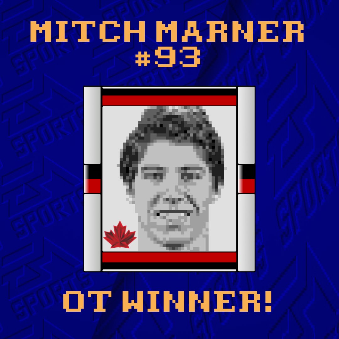 PixelSportsNet's tweet photo. Mitch Marner with maybe the nastiest OT goal ever in an elimination game! Splits the D and somehow roofs a far side backhand top corner🔥🏒

#Canada #Olympics2026 #nhl94 #Hockey #hockeycanada #czechia https://t.co/PIeV5TDZS3