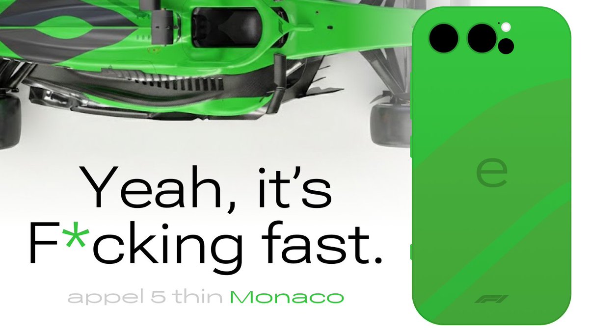 appel_us's tweet photo. It's faster than ever because slow doesn't win in Monte Carlo.
#Monaco #F1 https://t.co/rfAa234XkP