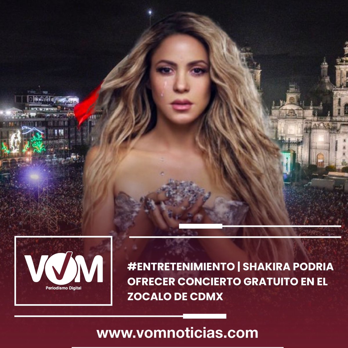 RUMORES CRECEN SOBRE POSIBLE CONCIERTO GRATUITO DE SHAKIRA EN EL ZÓCALO DE CDMX

Circulan entre fanáticos y cuentas especializadas en conciertos rumores sobre un posible concierto gratuito de Shakira en el Zócalo de la Ciudad de México. Hasta ahora, ni la cantante ni su equipo