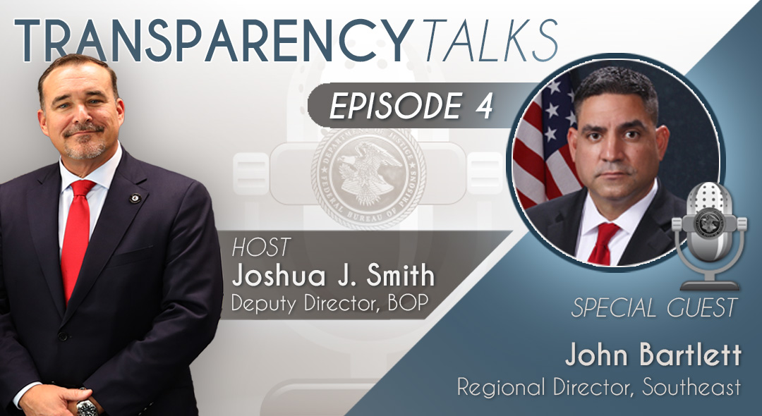 OfficialFBOP's tweet photo. Leadership pipelines once reliant on the “good old boy” network is a thing of the past. Check out episode 4 of #TransparencyTalks to hear how John Bartlett, Southeast Regional Director and Deputy Director Joshua Smith describe the core values of leadership and the importance of listening to those you lead.
Watch the full episode:
https://t.co/EoxvO6tNvt