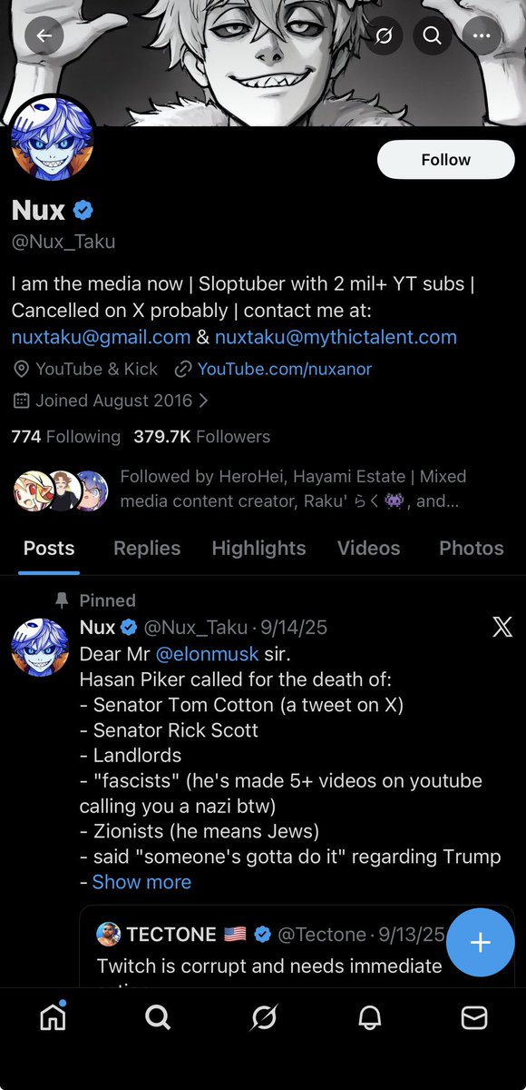 We are bringing awareness over Nux_Taku

Nux_Taku in his server has shown pornography to children and were exposed to pornography.