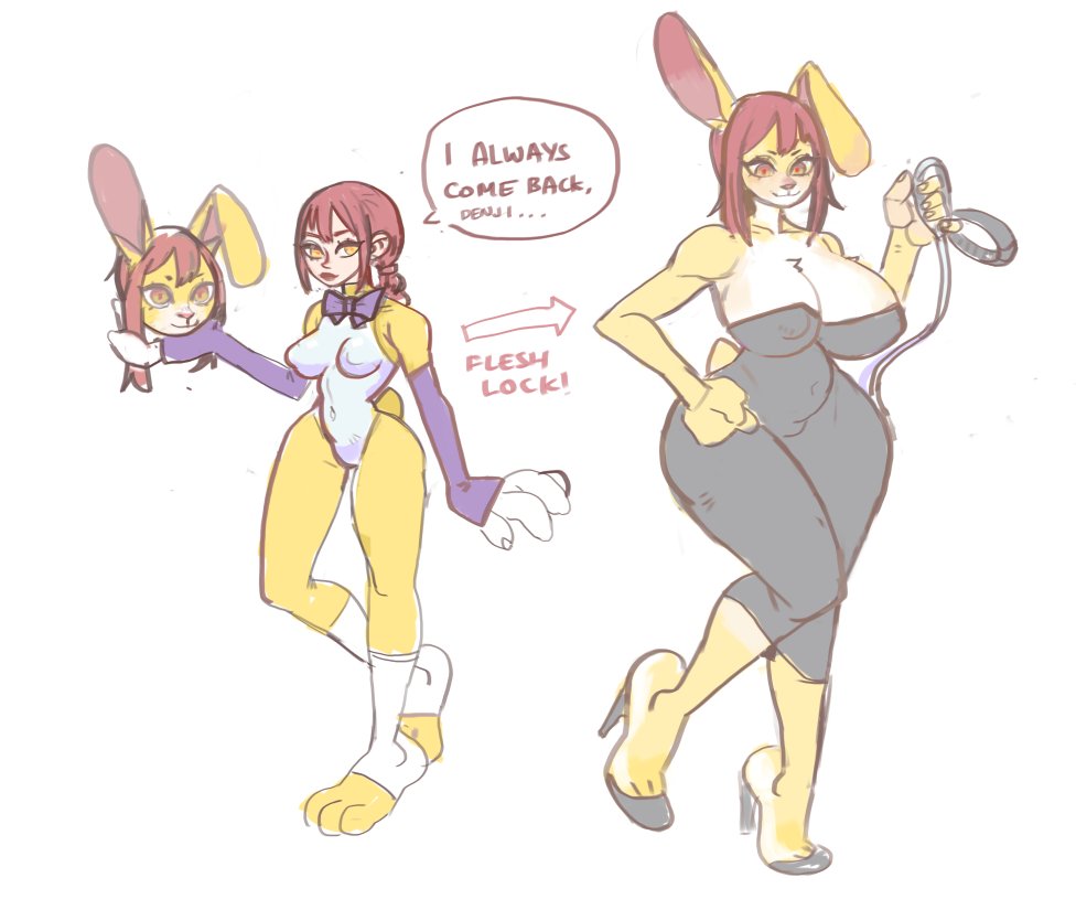 Kurosaki_Artist's tweet image. Makima Springtrap (FNAF) Fleshlock!