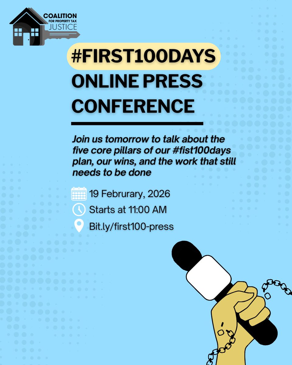 🚨 Last day to RSVP 🚨

Join our live online press conference tomorrow at 11am EST where we will break down the 5 core pillars, key wins, and the continuing fight for property tax justice in Detroit.

You do not want to miss this important conversation. Your voice matters.

Sign