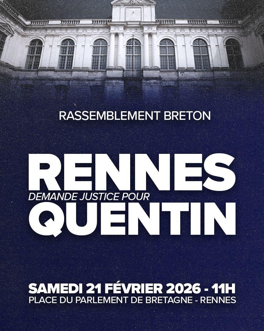 Breizh_Info's tweet photo. C’est samedi matin à Rennes . Pour Quentin https://t.co/37SiceeFJ6