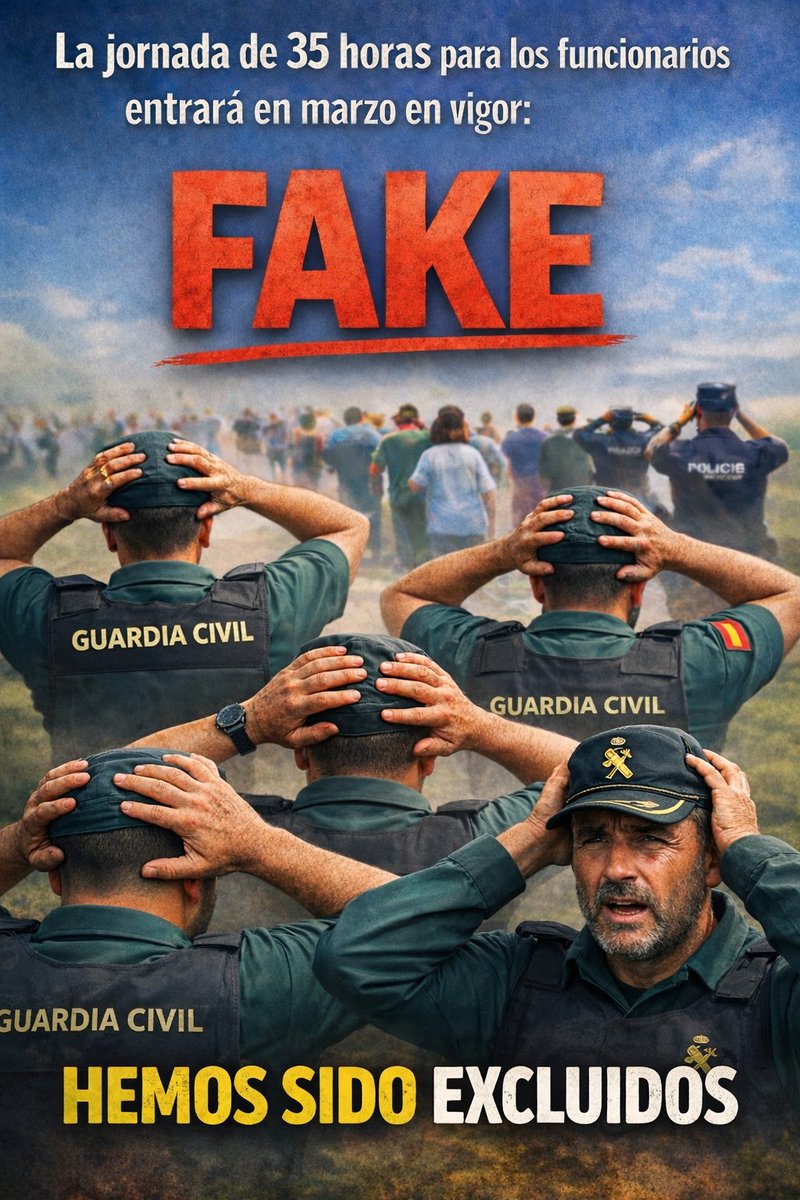 🚫 𝗙𝗔𝗞𝗘 🚫 La jornada de 35 horas para los funcionarios entrará en marzo en vigor: 𝗦𝗮𝗹𝘃𝗼 𝗮 𝗹𝗼𝘀 𝗴𝘂𝗮𝗿𝗱𝗶𝗮𝘀 𝗰𝗶𝘃𝗶𝗹𝗲𝘀.

¡¡SIEMPRE A LA COLA DEL PELOTÓN!!

🔗 eleconomista.es/economia/notic… 

No solo nos recortan derechos adquiridos (RD de Gestión de la Incapacidad