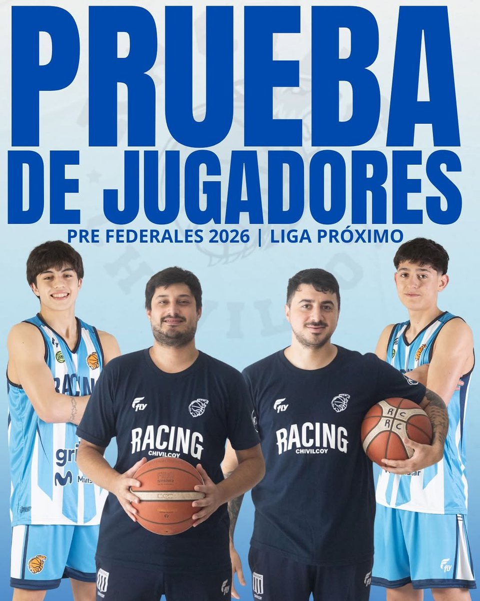 09:30 hs. y 15:30 hs.

📍 CATEGORÍA U15 (Cadetes): (Clases 2011 / 2012) ⏰ Turnos: 11:00 hs. y 17:00 hs.

¡Te esperamos! En el Estadio Norte, Julio C. Nicieza ⛹🏻‍♂️