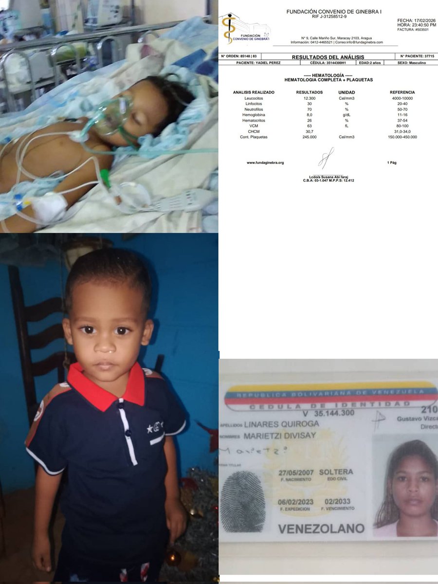 ¡Atención! Vida de un niño de casi 3 años que fue arrollado por un motorizado en Maracay está en peligro! Todos por favor divulgar. Recibo esta información que ya ha sido corroborada y su madre está desesperada 

Javier Vivas Santana 

***
Profesor: Me pongo en contacto con usted