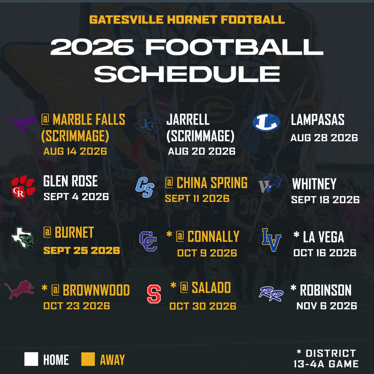 FightinHornetFB's tweet image. 2026 schedule is set!  
#ota #family #HFND