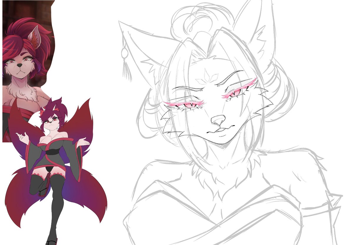 Tratando de rediseñar un viejo OC que tenía; me molestaba un poco lo sencillo que era entonces me gustaría editarlo un poco a mi gusto