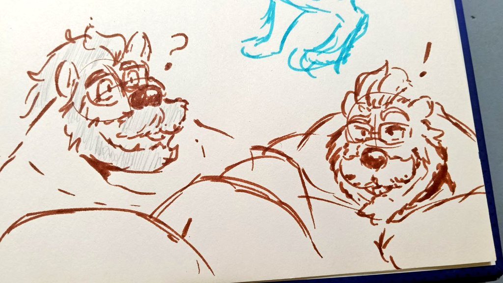 Sharing some sketches of Kotaro by my friend and amazing artist, Luca! 💖 They’re so cute! I absolutely love his expression 😊You can find him on other social media as @Lucawinterfox. Go support him!

#furry #art #bear #kotaro #furryartist