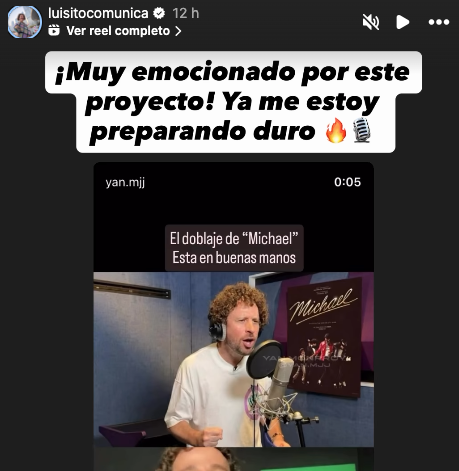 Samville11's tweet photo. Oigan.. que tan cierto es que Luisito Comunica será la voz de "Michael Jackson" en el doblaje latino de la biopic. Vi que lo compartió en sus historias pero se ve medio extraño el asunto. https://t.co/pj7216I9C9