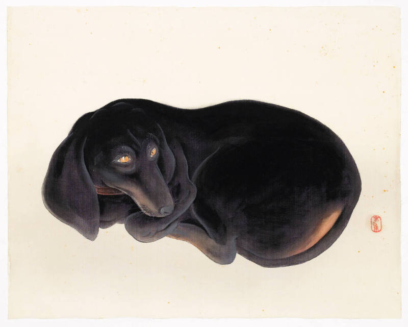 Black Dog, by Kojima Seiho, early 20th century