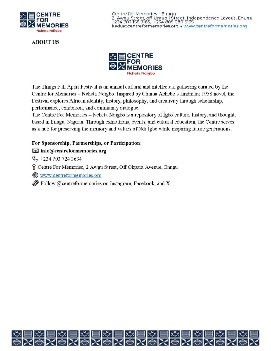 Things Fall Apart Festival tweet media