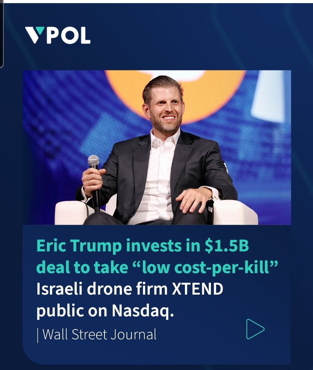 "Low cost-per-kill ratio Israeli drones on NASDAQ now.