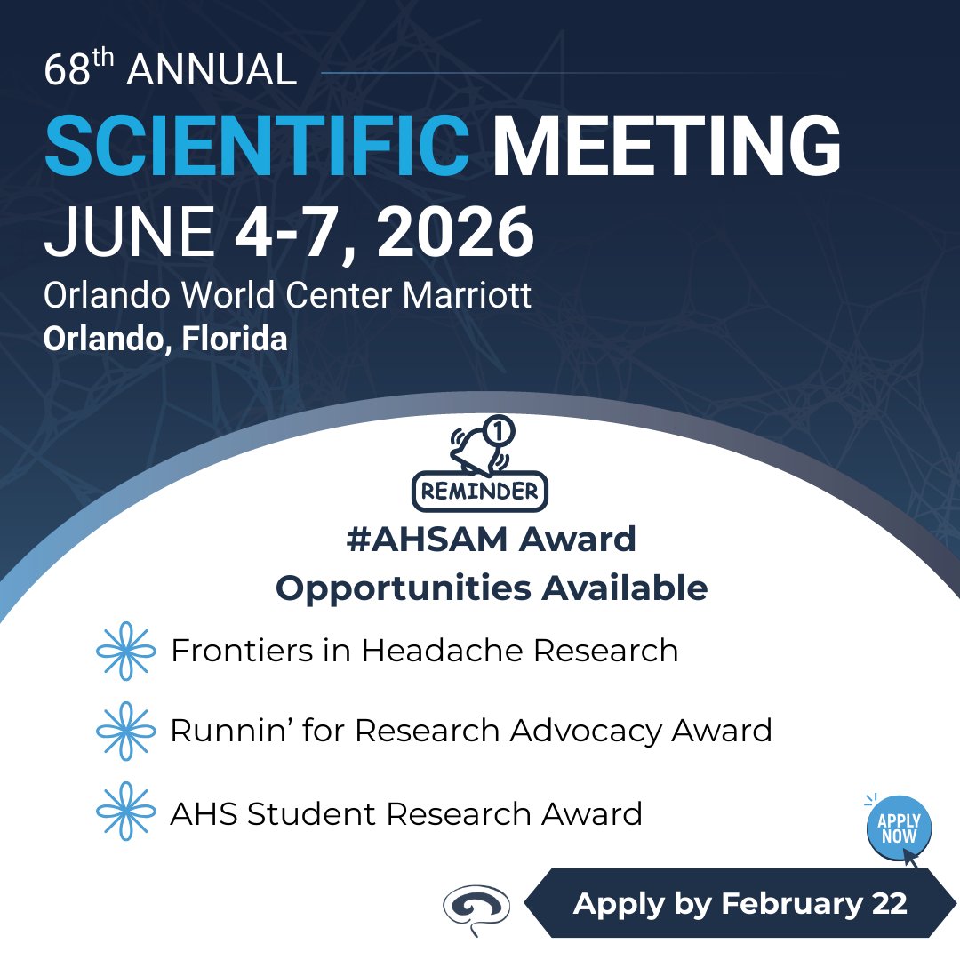 American Headache Society tweet media