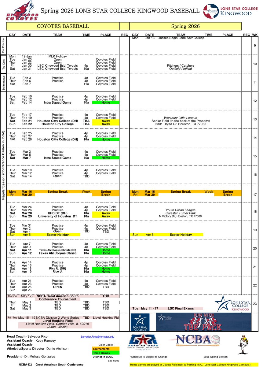 LSC Coyotes Baseball Club tweet media