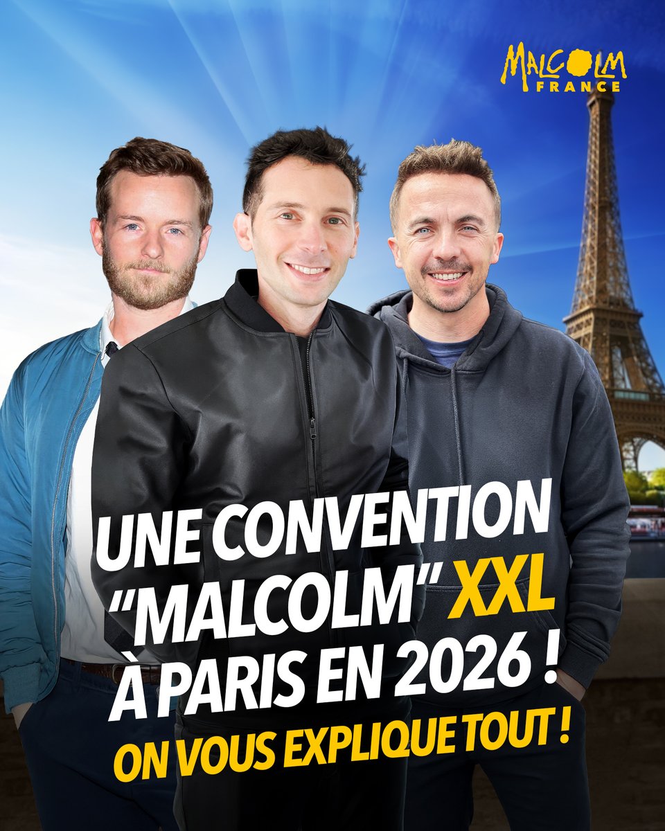 Une convention #Malcolm XXL se tiendra à Paris cette année : Christopher Masterson (Francis), Frankie Muniz (Malcolm) et Justin Berfield (Reese) déjà annoncés ! On vous dit tout !
➜ malcolm-france.com/actualites/art…
cc <a href="/Union_Conv/">Union Conventions</a>