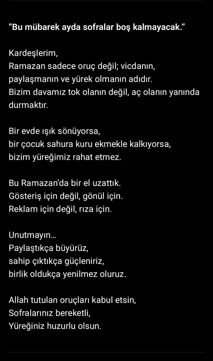 REİS <a href="/sedat_peker/">Sedat Peker</a> : 
Hoşgeldin ya şehr-i Ramazan
Yüce ALLAH'A Emanet olun
Hayırlı RAMAZAN lar

Reis #SedatPeker