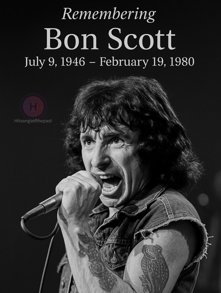 🥀The Legendary Bon Scott🥀
Who Passed Away Aged (33)🙏