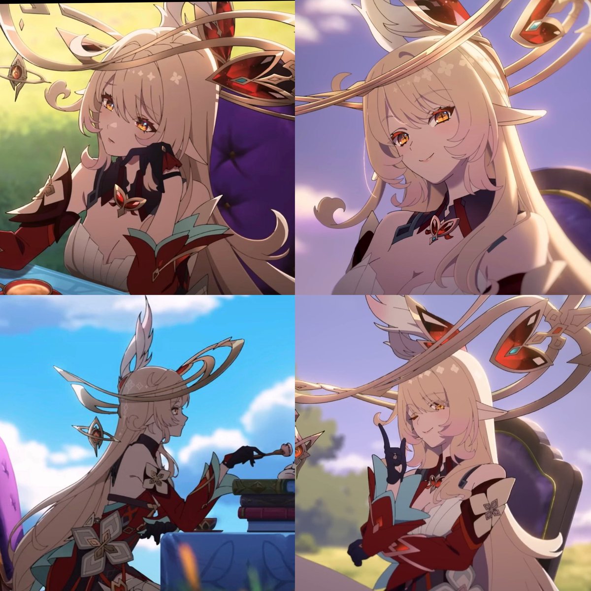 Sustainer of the World's Borders, Dodo-King, Defender of Old Mondstadt, Author of the Teyvat Travel Guide, Supplier to the Renowned Lord Sangemah Bay, Simulanka's Goddess of Creation, Elder and founder of the Hexenzirkel and most importantly Mother of the Most Adorable Klee!