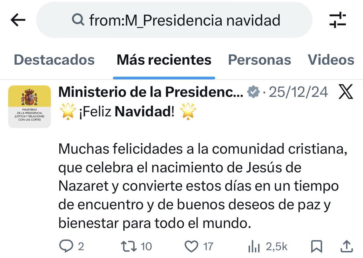 Este año no han felicitado la Navidad pero si el Ramadán, vergonzoso